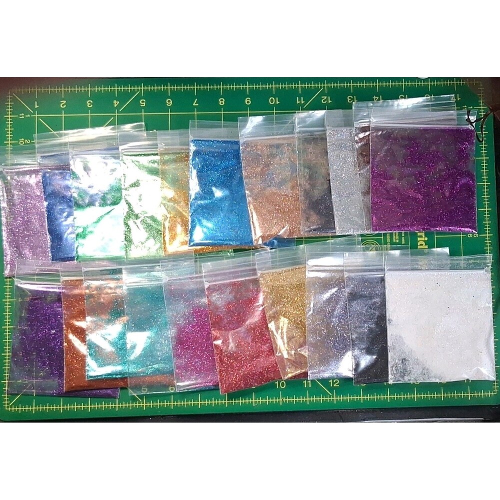 Craft Glitter Multicolor Set Zip Bags 20 in Total
